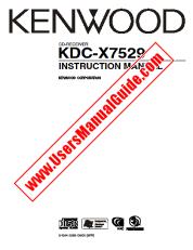 Voir KDC-X7529 pdf Manuel d'utilisation anglais