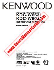 Voir KDC-W6031 pdf Manuel de l'utilisateur italien