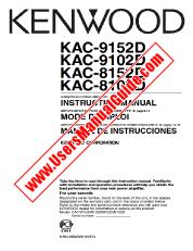 Voir KAC-9102D pdf Anglais, français, espagnol Manuel de l'utilisateur