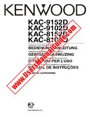 Ver KAC-9102D pdf Alemán, Holandés, Italiano, Portugal Manual del usuario