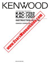 Voir KAC-7202 pdf Manuel d'utilisation anglais