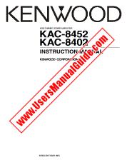 Ver KAC-8402 pdf Manual de usuario en ingles