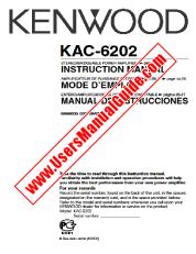Voir KAC-6202 pdf Anglais, français, espagnol Manuel de l'utilisateur
