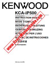 View KCA-iP500 pdf English, French, German, Dutch, Italian, Spanish, Chinese (Revised) User Manual