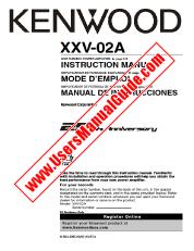 Visualizza XXV-02A pdf Manuale utente inglese, francese, spagnolo