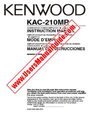 Voir KAC-210MR pdf Anglais, français, espagnol Manuel de l'utilisateur