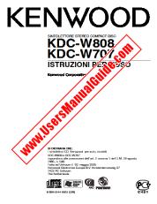 Voir KDC-W707 pdf Manuel de l'utilisateur italien