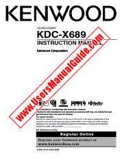Voir KDC-X689 pdf Manuel d'utilisation anglais