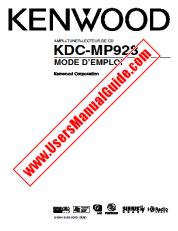 Ansicht KDC-MP928 pdf Französisches Benutzerhandbuch