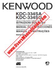 Visualizza KDC-334SA pdf Manuale d'uso italiano, spagnolo, portoghese