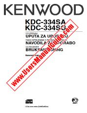 Ver KDC-334SG pdf Croata, Sueco, Esloveno Manual De Usuario