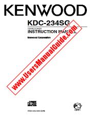 Voir KDC-234SG pdf Manuel d'utilisation anglais