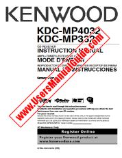 Ver KDC-MP332 pdf Inglés, Francés, Español Manual De Usuario