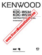Voir KDC-W534 pdf Manuel d'utilisation anglais