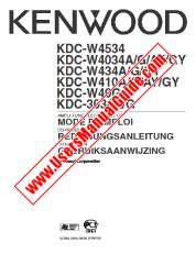 Ver KDC-W40G pdf Francés, Alemán, Holandés Manual De Usuario