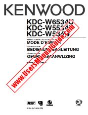 Ansicht KDC-W5534U pdf Französisch, Deutsch, Niederländisch Bedienungsanleitung