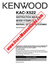 Ver KAC-X522 pdf Inglés, Francés, Español Manual De Usuario