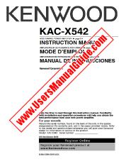Voir KAC-X522 pdf Anglais, français, espagnol Manuel de l'utilisateur