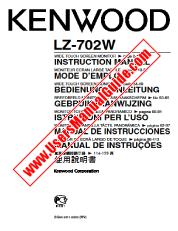 Visualizza LZ-702W pdf Manuale utente inglese, francese, tedesco, olandese, italiano, spagnolo, portoghese, cinese