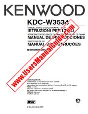 Ver KDC-W3534 pdf Italiano, Español, Portugal Manual De Usuario