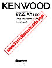 Voir KCA-BT100 pdf Manuel d'utilisation anglais