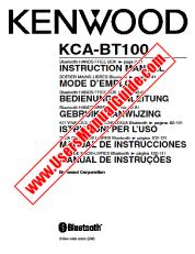 Voir KCA-BT100 pdf Anglais, français, allemand, néerlandais, italien, espagnol, Portugal Manuel de l'utilisateur