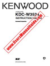 Voir KDC-W3534 pdf Manuel d'utilisation anglais