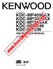 Voir KDC-MP3036 pdf Manuel d'utilisation anglais