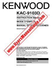 View KAC-9103D pdf English, French, Spanish User Manual