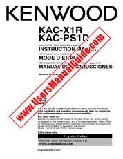 Ver KAC-X1R pdf Inglés, Francés, Español Manual De Usuario