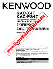 Ver KAC-X4R pdf Inglés, Francés, Español Manual De Usuario