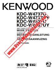 Ver KDC-W4737UY pdf Francés, Alemán, Holandés Manual De Usuario
