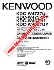 Ver KDC-W4737U pdf Italiano, Español, Portugal Manual De Usuario
