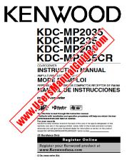 Voir KDC-MP235CR pdf Anglais, français, espagnol Manuel de l'utilisateur