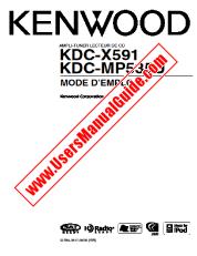 Ver KDC-X591 pdf Manual de usuario en francés
