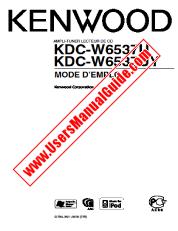 View KDC-W6537UY pdf French User Manual