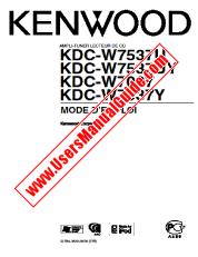 View KDC-W7537U pdf French User Manual