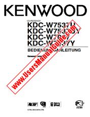 View KDC-W7037 pdf German User Manual