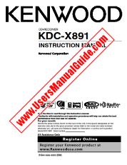 Voir KDC-X891 pdf Manuel d'utilisation anglais