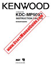 Voir KDC-MP5033 pdf Manuel d'utilisation anglais