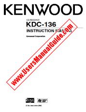 Ver KDC-136 pdf Manual de usuario en ingles