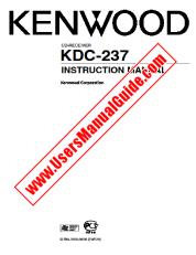 Voir KDC-237 pdf Manuel d'utilisation anglais