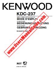 Ver KDC-237 pdf Francés, Alemán, Holandés Manual De Usuario