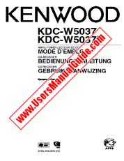 Voir KDC-W5037 pdf Français, allemand, néerlandais Manuel de l'utilisateur