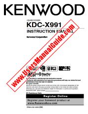 Voir KDC-X991 pdf Manuel d'utilisation anglais