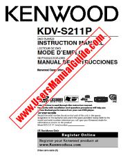 Visualizza KDV-S211P pdf Manuale utente inglese, francese, spagnolo