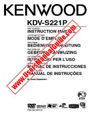 Vezi KDV-S221P pdf Engleză, franceză, germană, olandeză, italiană, spaniolă, Portugalia Manual de utilizare