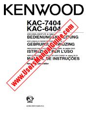 Ver KAC-6404 pdf Alemán, Holandés, Italiano, Portugal Manual del usuario