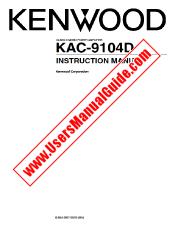 Ver KAC-9104D pdf Manual de usuario en ingles
