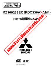 Vezi MZ360236EX(KDC336AXAM4) pdf Engleză Manual de utilizare